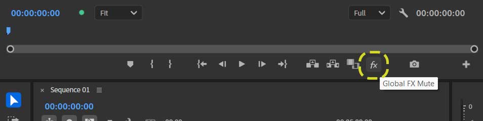غیر فعال کردن افکت ها در پریمیر